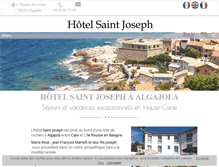 Tablet Screenshot of hotel-algajola.com